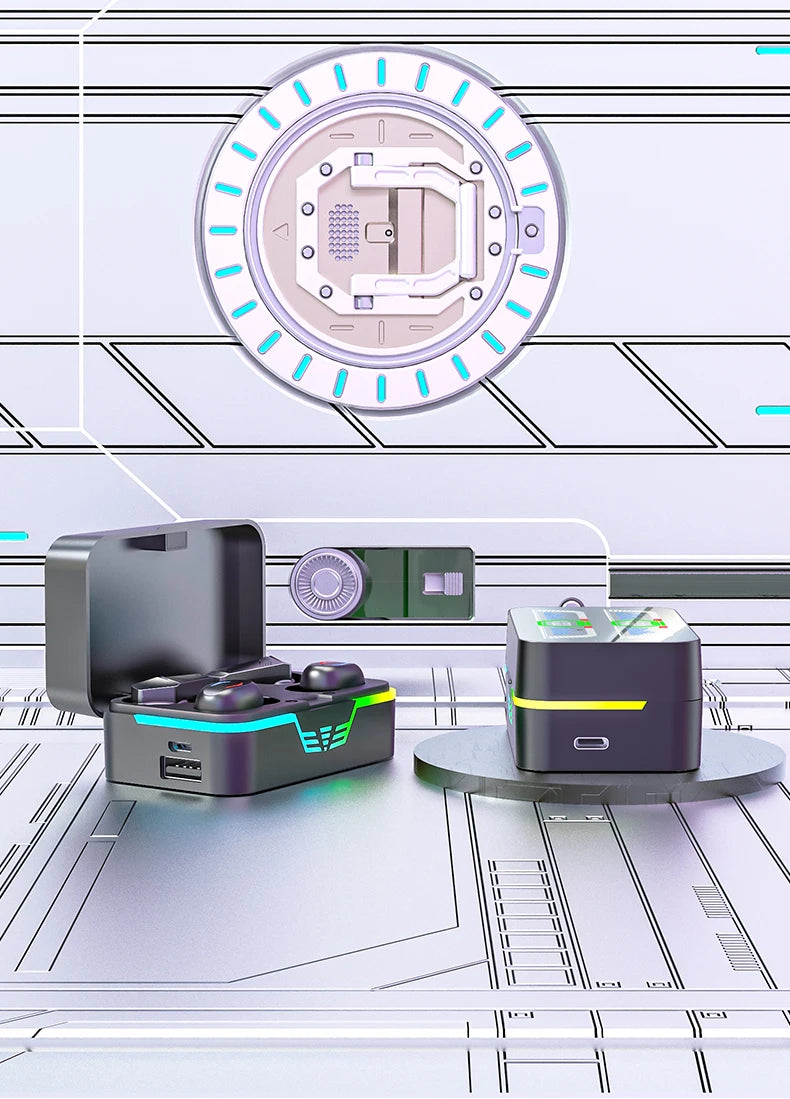 Popular BT 5.5 DX-42 TWS Earphone Wireless Earbuds Headset Hearing Aid Headphone HiFi Stereo Gaming Earbuds Double Pair