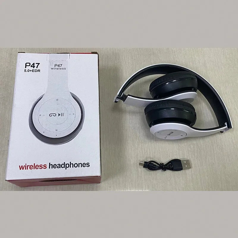 HOT Best P47 Headset Headphone Wireless Audio Wire Boat Hands Free Earphone Earphones Mic With Hearing Aid