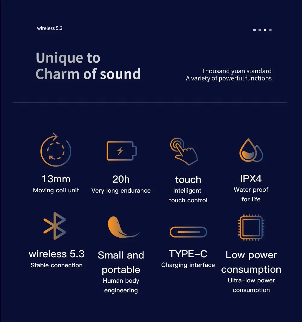 Professional True In-Ear Gaming Headset LED Stereo Sound Microphone Waterproof Earbuds for Mobile Phone Hearing Travel Plastic