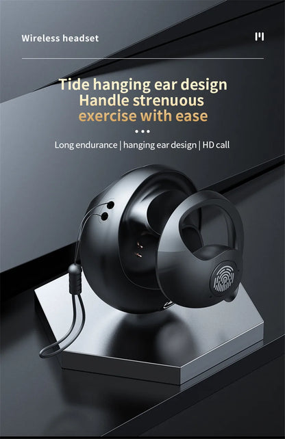 Jr07 Gaming On-ear & Over-ear Wireless Earbuds Earphone Headphones V5.3 Air Conduction Headset With Mic for Hearing Aid