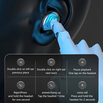 Yisen M27 Wireless Bluetooth Hearing Aid TWS LED Earphones Power Display Stereo Earphones