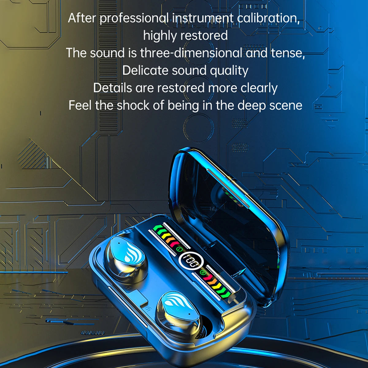 Yisen M27 Wireless Bluetooth Hearing Aid TWS LED Earphones Power Display Stereo Earphones