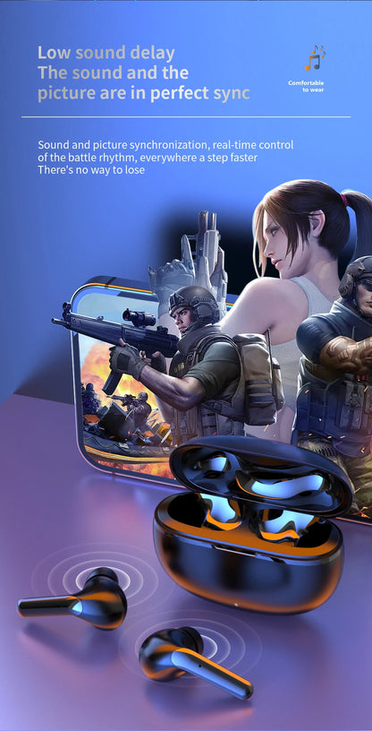 Waterproof Touch Control HD Stereo Sound Fast Charging Wireless Bluetooth Earphone