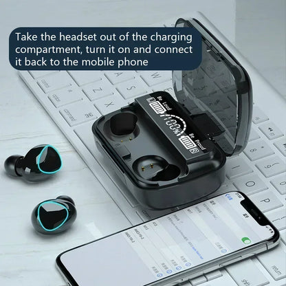M10 TWS Bluetooth Headphones 2500mAh Charging Box Wireless Earphones With Microphone 9D Stereo Sports Waterproof Earbuds Headset