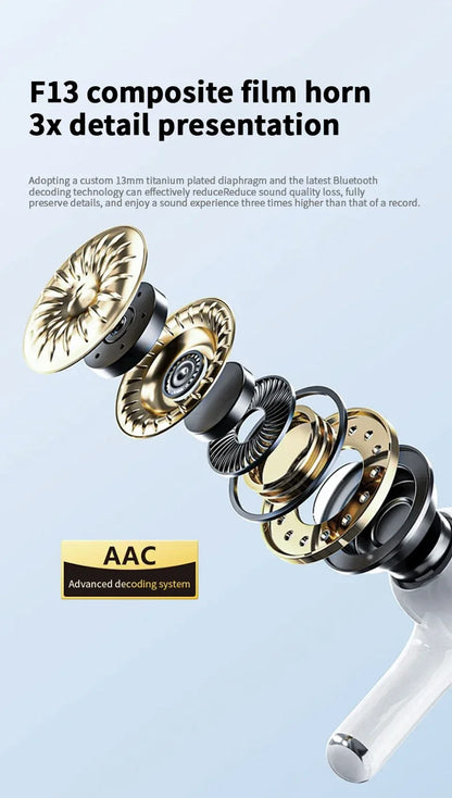 Original Air Pro True Wireless Bluetooth Earphones Headphones HiFi Sound Low Latency Noise Reduction Earbuds for IPhone Android