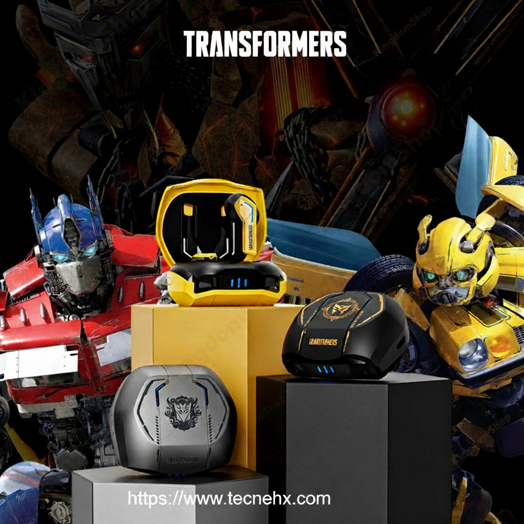 Auriculares inalámbricos Bluetooth Transformers TF-T06 5.3 TWS con cancelación de ruido, sonido estéreo para música y juego