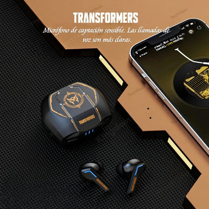 Auriculares inalámbricos Bluetooth Transformers TF-T06 5.3 TWS con cancelación de ruido, sonido estéreo para música y juego