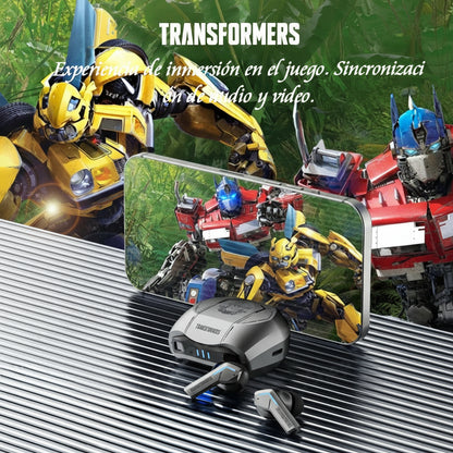 Auriculares inalámbricos Bluetooth Transformers TF-T06 5.3 TWS con cancelación de ruido, sonido estéreo para música y juego